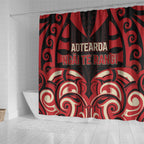 Aotearoa Ngai Te Rangi Shower Curtain New Zealand Traditional Maori Pattern