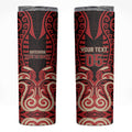 Custom Aotearoa Ngai Te Rangi Skinny Tumbler New Zealand Traditional Maori Pattern