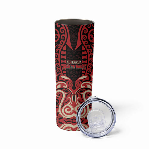 Custom Aotearoa Ngai Te Rangi Skinny Tumbler New Zealand Traditional Maori Pattern