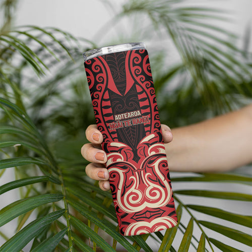 Custom Aotearoa Ngai Te Rangi Skinny Tumbler New Zealand Traditional Maori Pattern