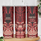 Custom Aotearoa Ngai Te Rangi Skinny Tumbler New Zealand Traditional Maori Pattern