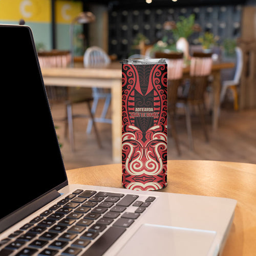 Custom Aotearoa Ngai Te Rangi Skinny Tumbler New Zealand Traditional Maori Pattern