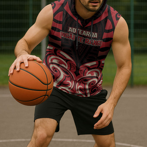 Custom Aotearoa Ngai Te Rangi Sleeveless Hoodie New Zealand Traditional Maori Pattern