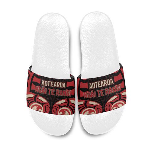 Aotearoa Ngai Te Rangi Slide Sandals New Zealand Traditional Maori Pattern
