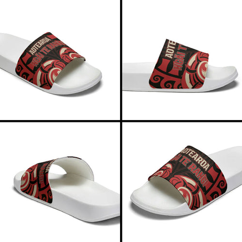 Aotearoa Ngai Te Rangi Slide Sandals New Zealand Traditional Maori Pattern