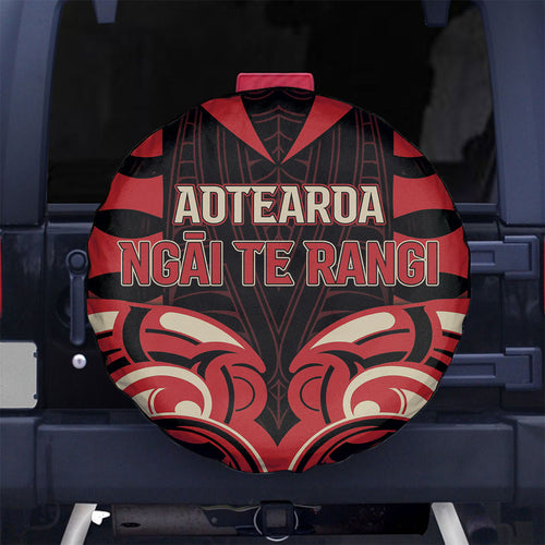 Aotearoa Ngai Te Rangi Spare Tire Cover New Zealand Traditional Maori Pattern