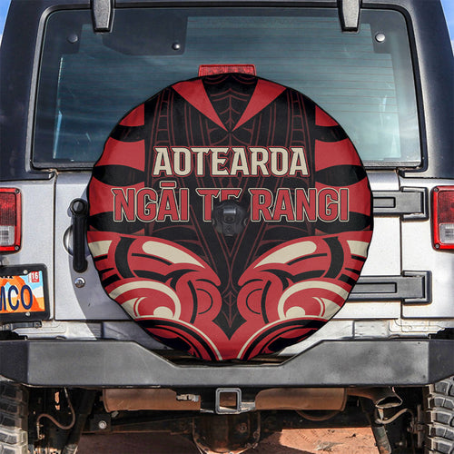 Aotearoa Ngai Te Rangi Spare Tire Cover New Zealand Traditional Maori Pattern