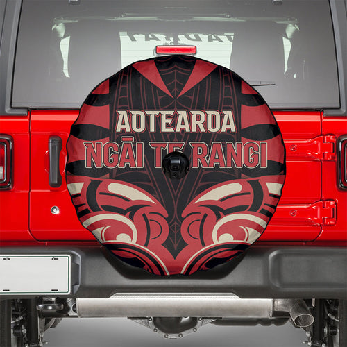 Aotearoa Ngai Te Rangi Spare Tire Cover New Zealand Traditional Maori Pattern