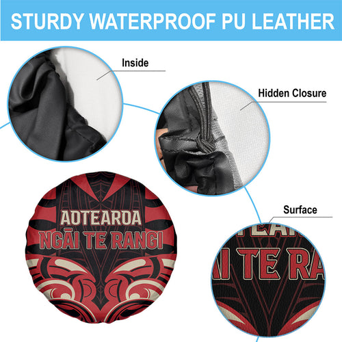 Aotearoa Ngai Te Rangi Spare Tire Cover New Zealand Traditional Maori Pattern