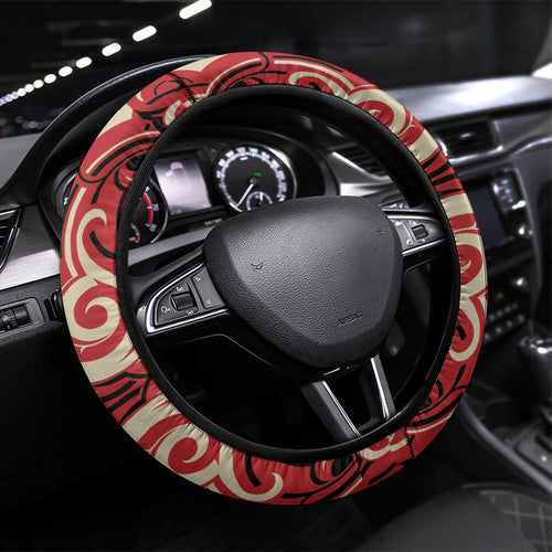 Aotearoa Ngai Te Rangi Steering Wheel Cover New Zealand Traditional Maori Pattern