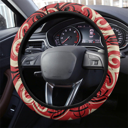 Aotearoa Ngai Te Rangi Steering Wheel Cover New Zealand Traditional Maori Pattern