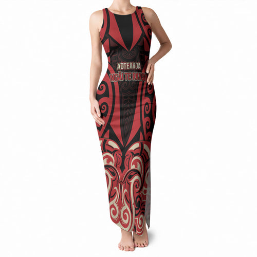 Custom Aotearoa Ngai Te Rangi Tank Maxi Dress New Zealand Traditional Maori Pattern