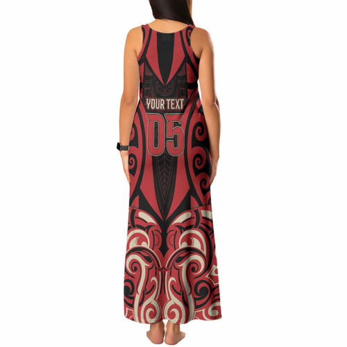 Custom Aotearoa Ngai Te Rangi Tank Maxi Dress New Zealand Traditional Maori Pattern