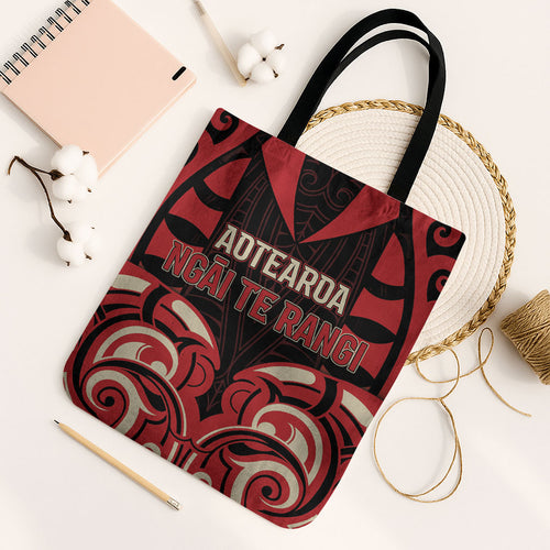 Aotearoa Ngai Te Rangi Tote Bag New Zealand Traditional Maori Pattern