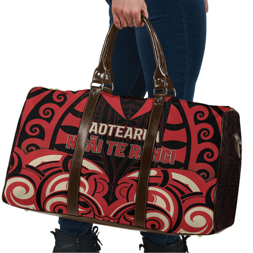 Aotearoa Ngai Te Rangi Travel Bag New Zealand Traditional Maori Pattern