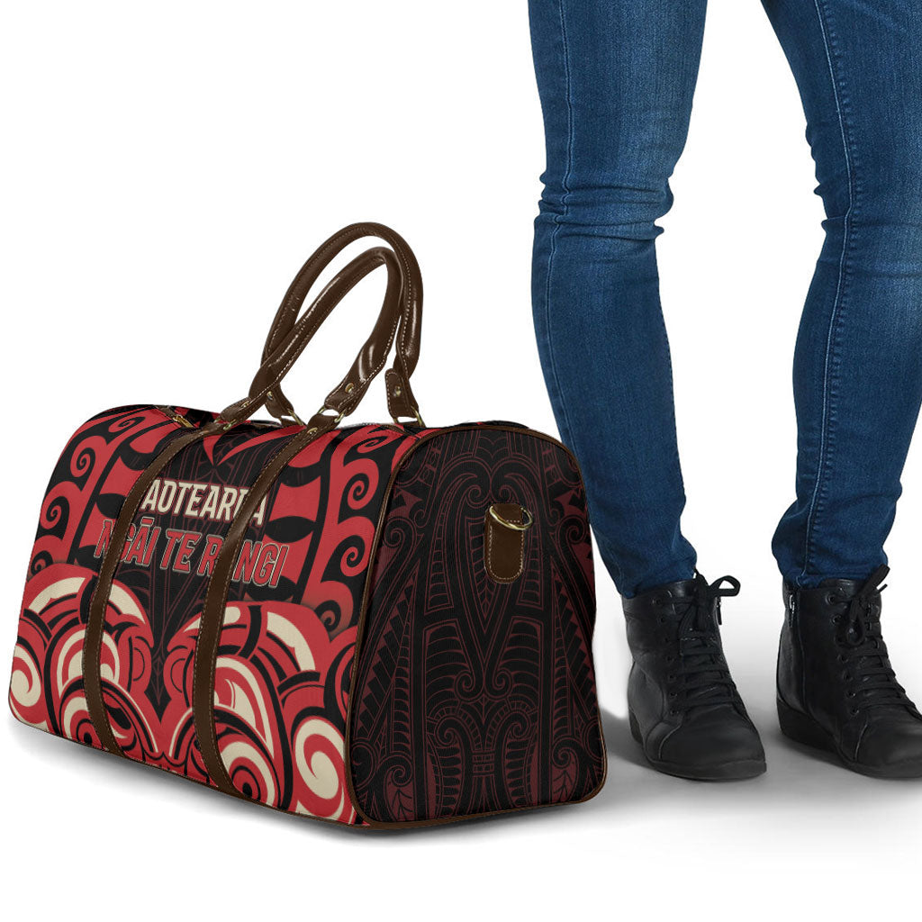 Aotearoa Ngai Te Rangi Travel Bag New Zealand Traditional Maori Pattern