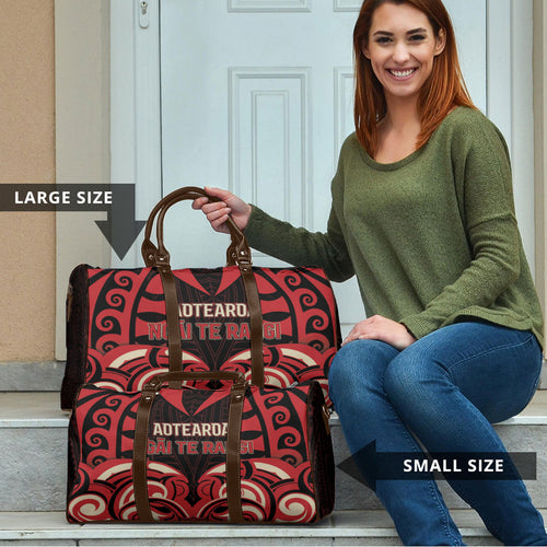 Aotearoa Ngai Te Rangi Travel Bag New Zealand Traditional Maori Pattern