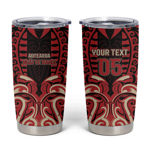 Custom Aotearoa Ngai Te Rangi Tumbler Cup New Zealand Traditional Maori Pattern