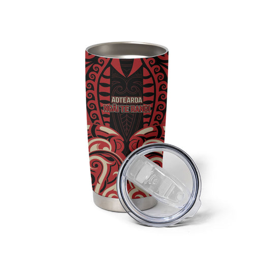 Custom Aotearoa Ngai Te Rangi Tumbler Cup New Zealand Traditional Maori Pattern
