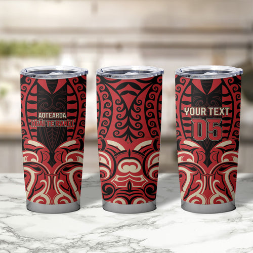 Custom Aotearoa Ngai Te Rangi Tumbler Cup New Zealand Traditional Maori Pattern