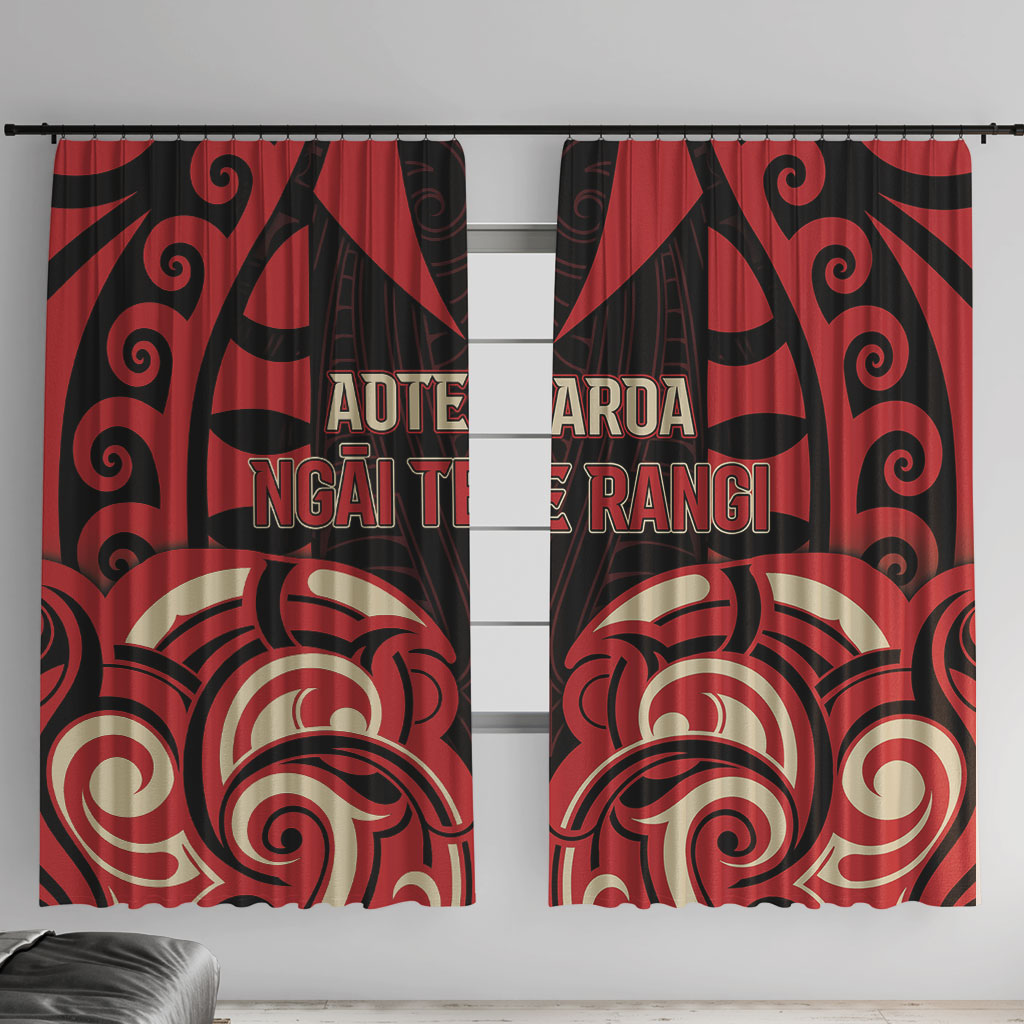 Aotearoa Ngai Te Rangi Window Curtain New Zealand Traditional Maori Pattern