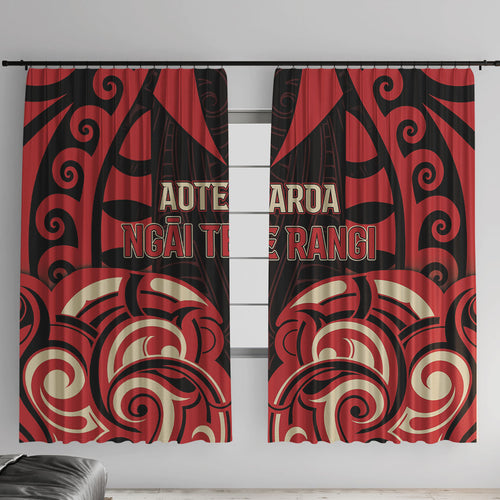 Aotearoa Ngai Te Rangi Window Curtain New Zealand Traditional Maori Pattern