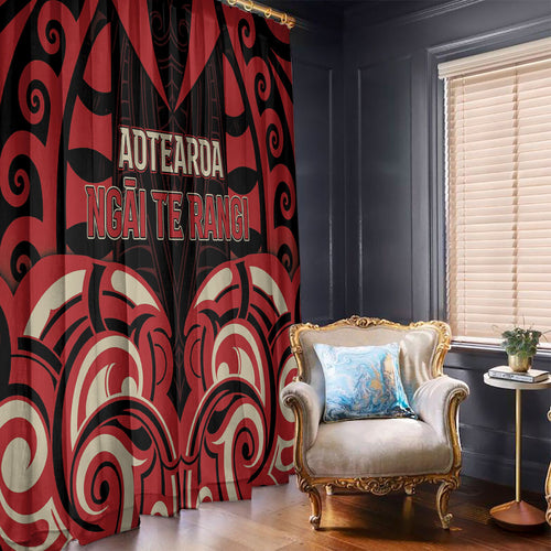 Aotearoa Ngai Te Rangi Window Curtain New Zealand Traditional Maori Pattern
