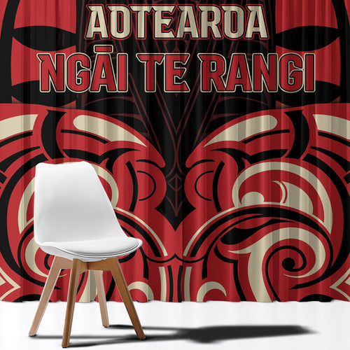 Aotearoa Ngai Te Rangi Window Curtain New Zealand Traditional Maori Pattern
