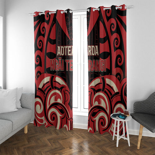 Aotearoa Ngai Te Rangi Window Curtain New Zealand Traditional Maori Pattern