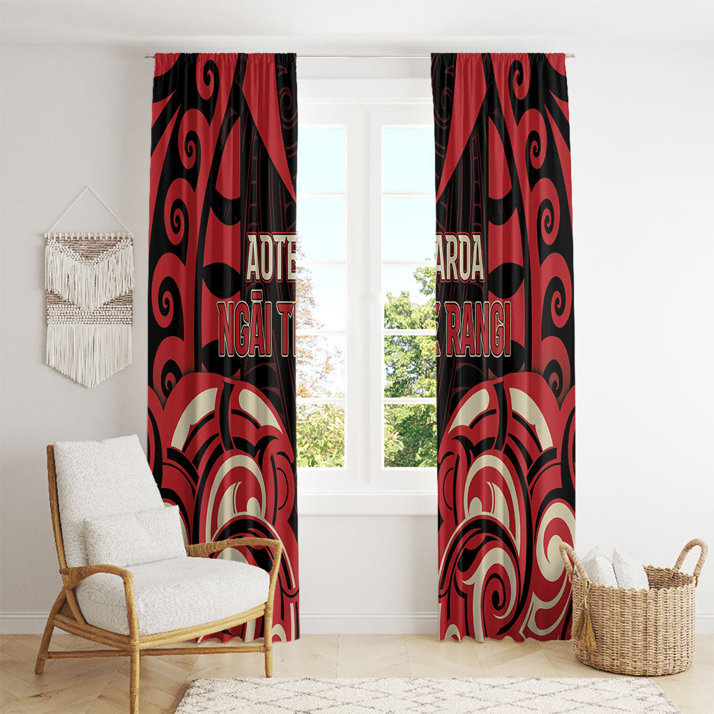 Aotearoa Ngai Te Rangi Window Curtain New Zealand Traditional Maori Pattern