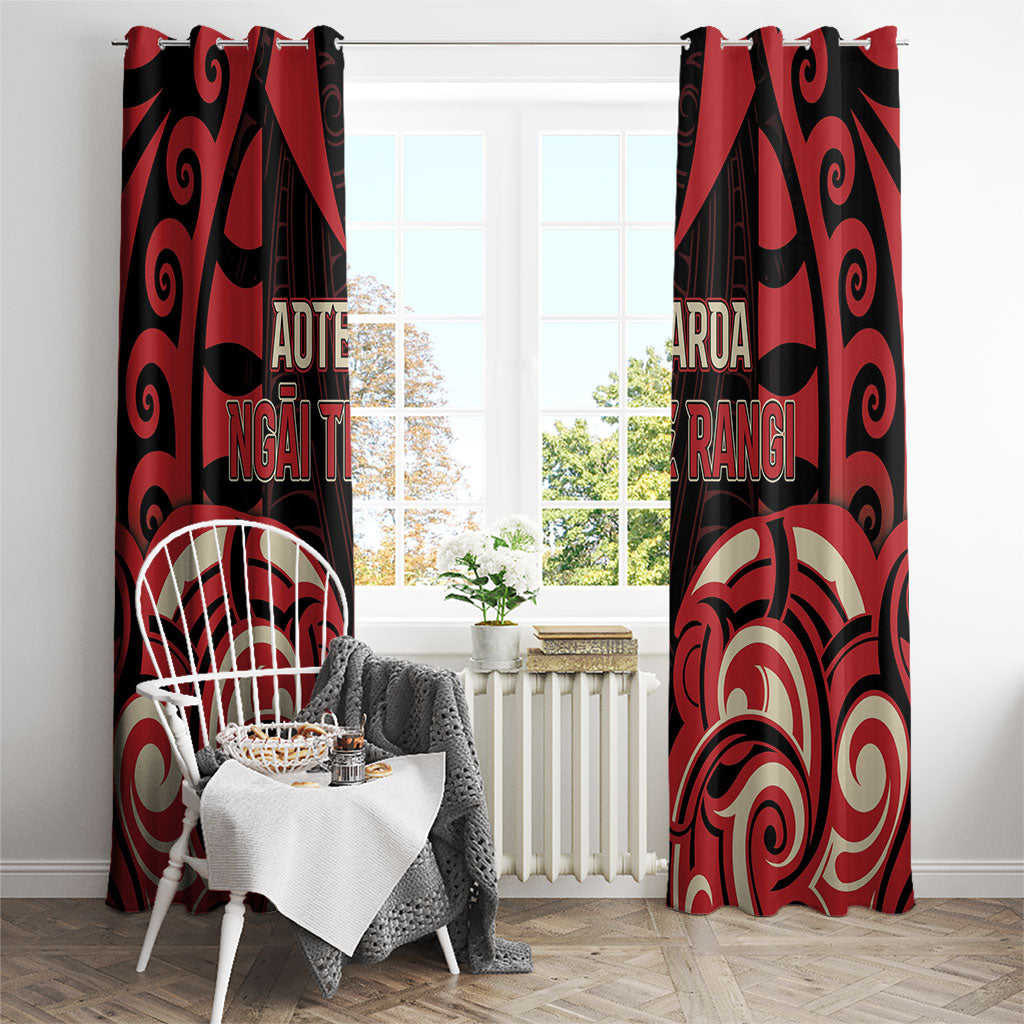 Aotearoa Ngai Te Rangi Window Curtain New Zealand Traditional Maori Pattern