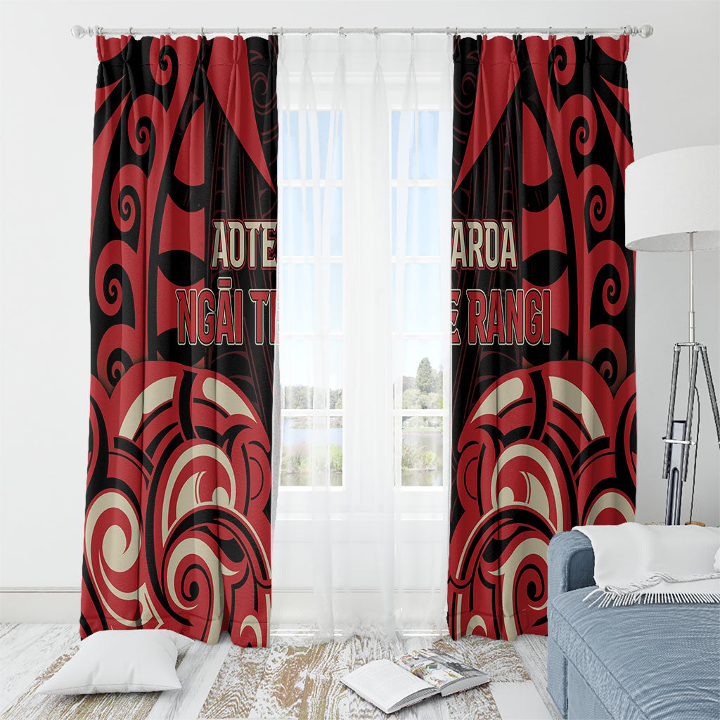 Aotearoa Ngai Te Rangi Window Curtain New Zealand Traditional Maori Pattern