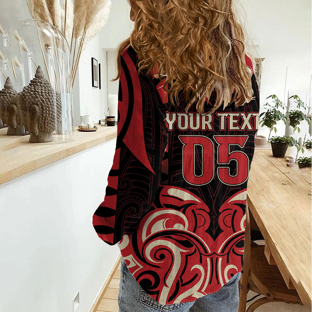 Custom Aotearoa Ngai Te Rangi Women Casual Shirt New Zealand Traditional Maori Pattern