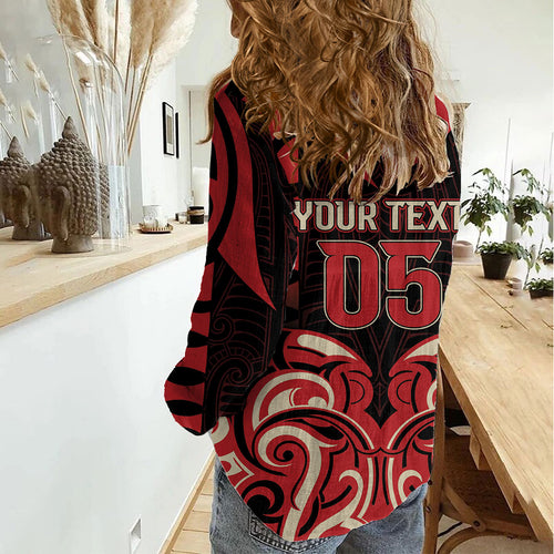 Custom Aotearoa Ngai Te Rangi Women Casual Shirt New Zealand Traditional Maori Pattern