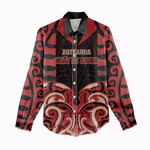 Custom Aotearoa Ngai Te Rangi Women Casual Shirt New Zealand Traditional Maori Pattern
