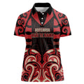 Custom Aotearoa Ngai Te Rangi Women Polo Shirt New Zealand Traditional Maori Pattern