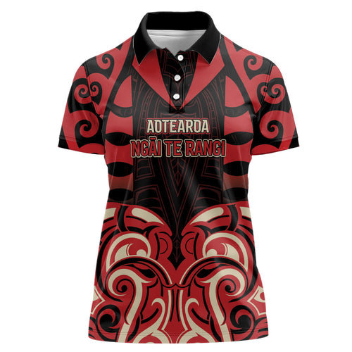 Custom Aotearoa Ngai Te Rangi Women Polo Shirt New Zealand Traditional Maori Pattern