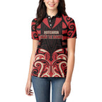 Custom Aotearoa Ngai Te Rangi Women Polo Shirt New Zealand Traditional Maori Pattern