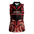 Custom Aotearoa Ngai Te Rangi Women Sleeveless Polo Shirt New Zealand Traditional Maori Pattern
