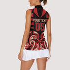 Custom Aotearoa Ngai Te Rangi Women Sleeveless Polo Shirt New Zealand Traditional Maori Pattern