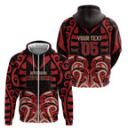 Custom Aotearoa Ngai Te Rangi Zip Hoodie New Zealand Traditional Maori Pattern