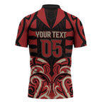 Custom Aotearoa Ngai Te Rangi Zipper Polo Shirt New Zealand Traditional Maori Pattern