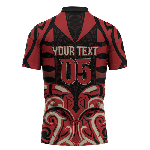 Custom Aotearoa Ngai Te Rangi Zipper Polo Shirt New Zealand Traditional Maori Pattern