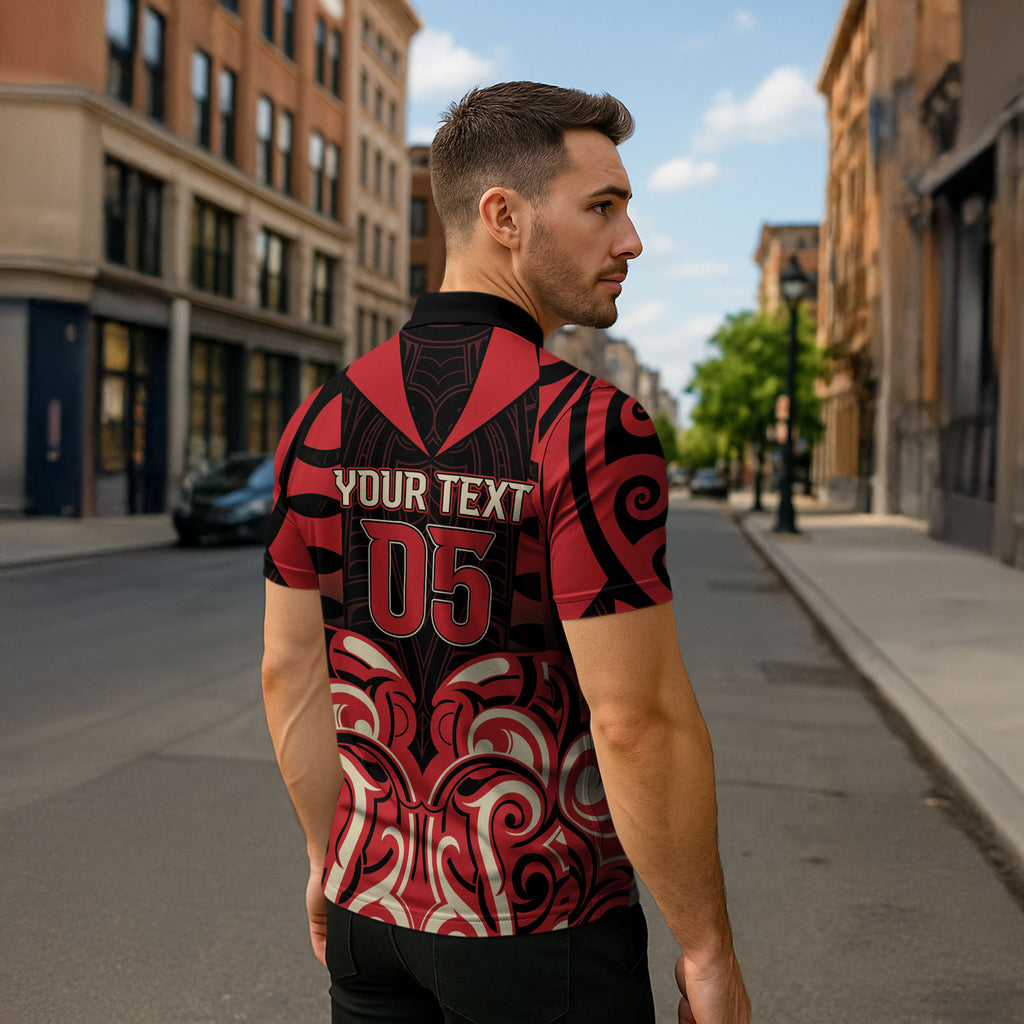 Custom Aotearoa Ngai Te Rangi Zipper Polo Shirt New Zealand Traditional Maori Pattern