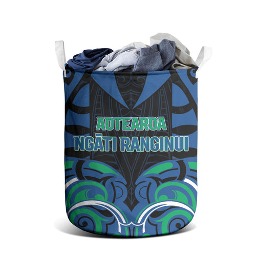 Aotearoa Ngati Ranginui Laundry Basket New Zealand Traditional Maori Pattern