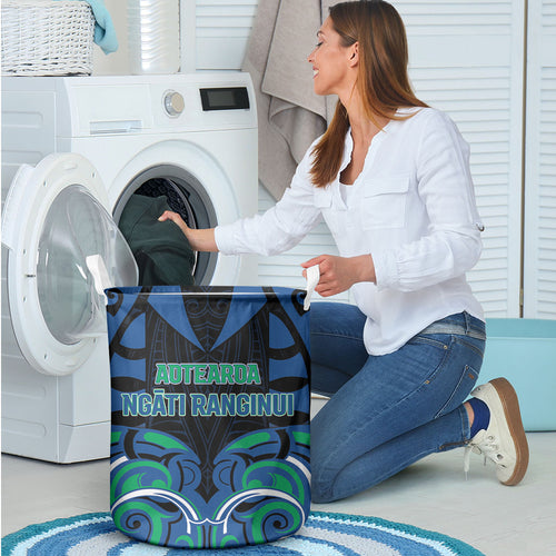 Aotearoa Ngati Ranginui Laundry Basket New Zealand Traditional Maori Pattern