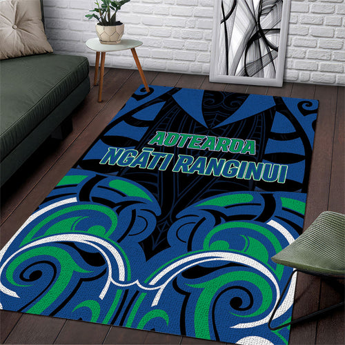 Aotearoa Ngati Ranginui Area Rug New Zealand Traditional Maori Pattern