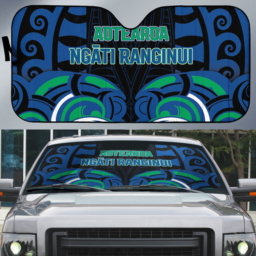 Aotearoa Ngati Ranginui Auto Sun Shade New Zealand Traditional Maori Pattern