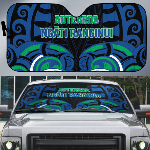 Aotearoa Ngati Ranginui Auto Sun Shade New Zealand Traditional Maori Pattern