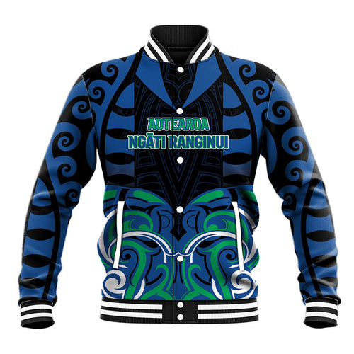 Custom Aotearoa Ngati Ranginui Baseball Jacket New Zealand Traditional Maori Pattern